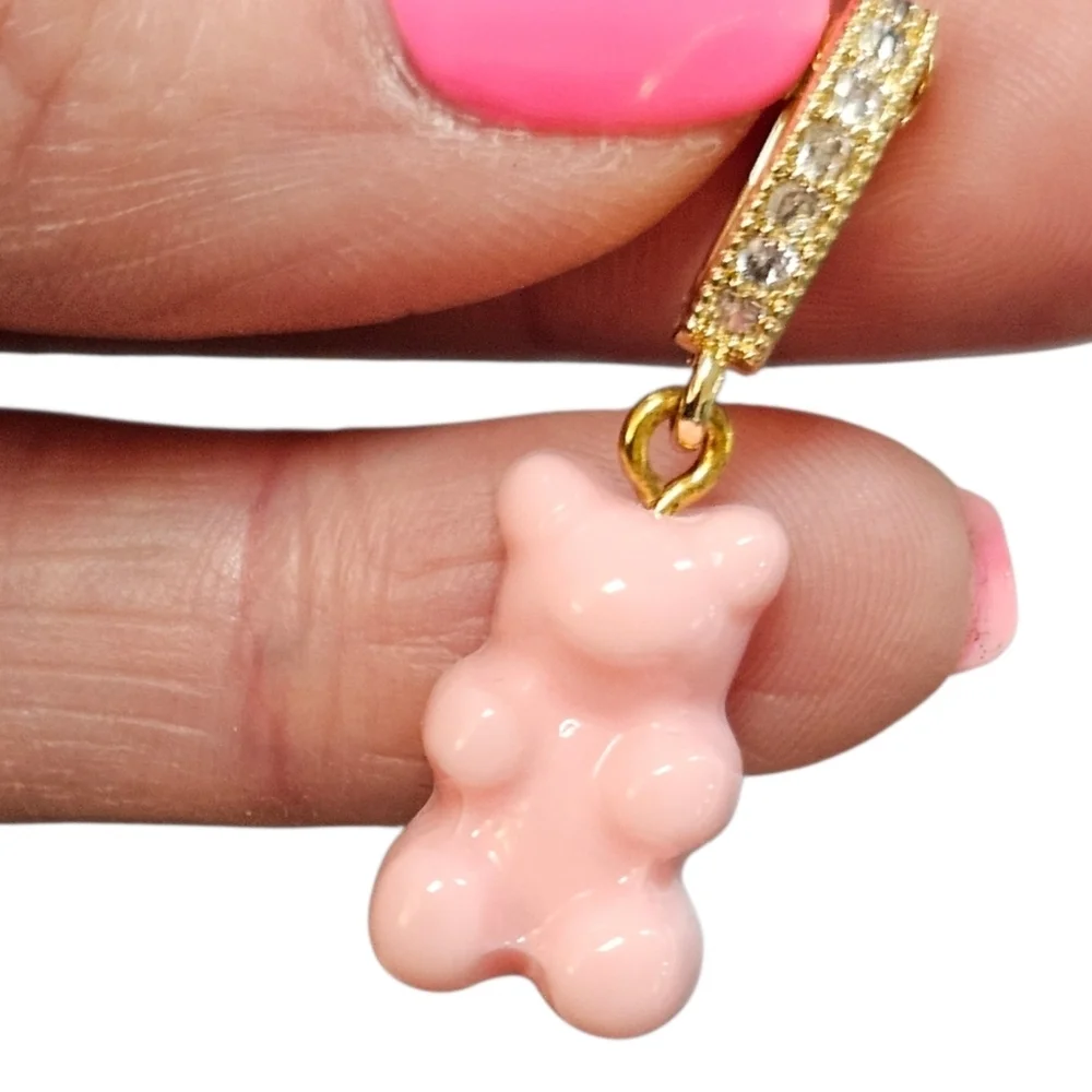 2 NEW Teddy Bear Pendants + Gold-Tone Stainless Steel Necklace Bundle | Trending